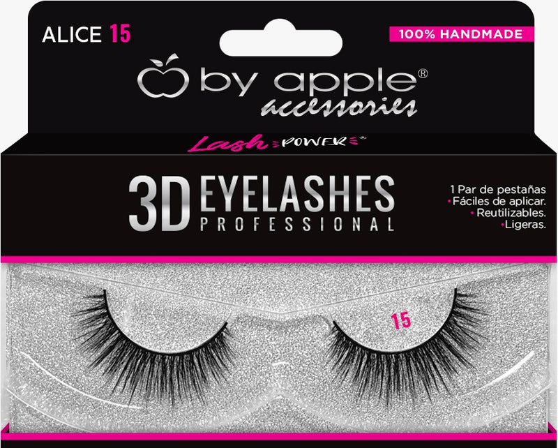 Pestaña Postiza Profesional 3D By Apple # 15 Alice. - Compra Maquillaje y Artículos de Belleza | Belle Queen Cosmetics