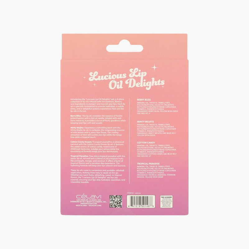 SET DE ACEITES LABIAL DELICIOSOS | CELAVI