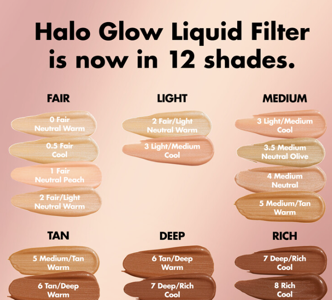 3 LIGHT MEDIUM Halo Glow Liquid Filter - ELF COSMETICS