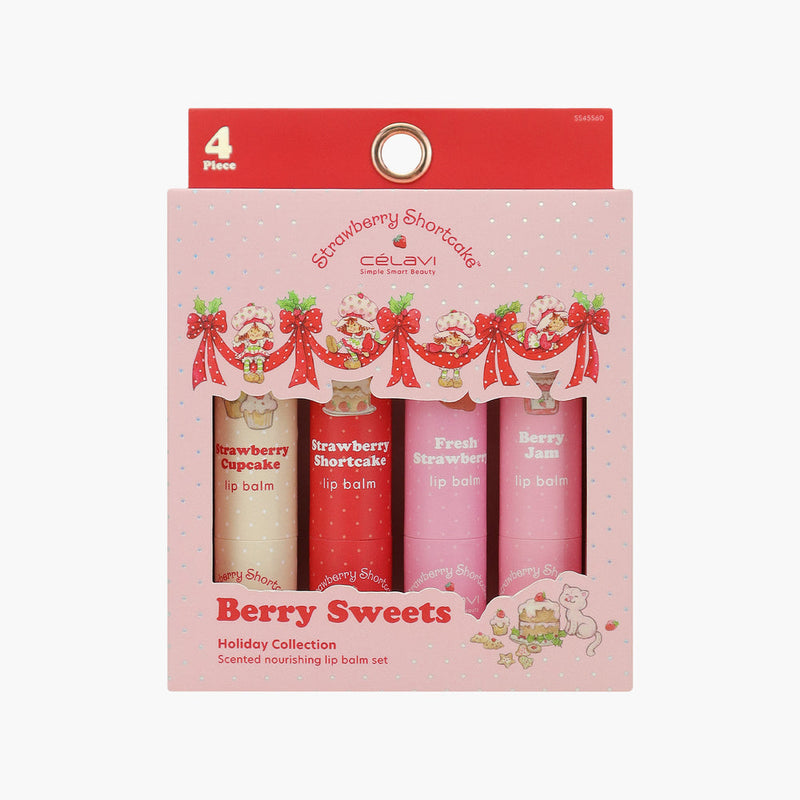 SET DE 4 BÁLSAMOS LABIAL STRAWBERRY SHORTCAKE | CELAVI