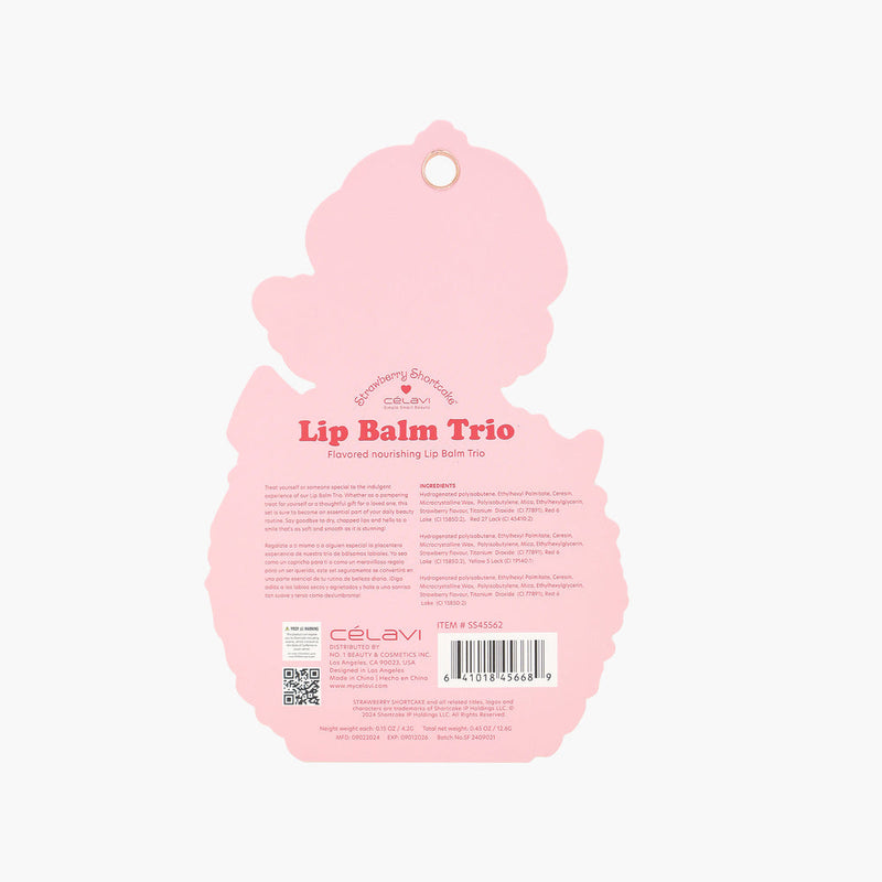 SET DE 3 BÁLSAMOS LABIAL STRAWBERRY SHORTCAKE | CELAVI
