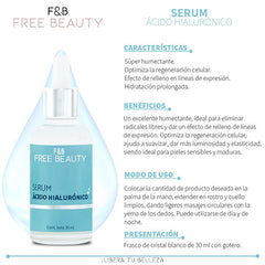 SERUM ACIDO HIALURONICO - FREE AND BEAUTY - Compra Maquillaje y Artículos de Belleza | Belle Queen Cosmetics