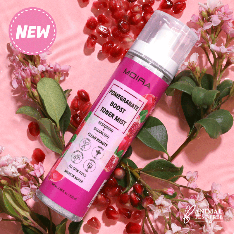 POMEGRANATE BOOST TONER MIST - MOIRA - Compra Maquillaje y Artículos de Belleza | Belle Queen Cosmetics