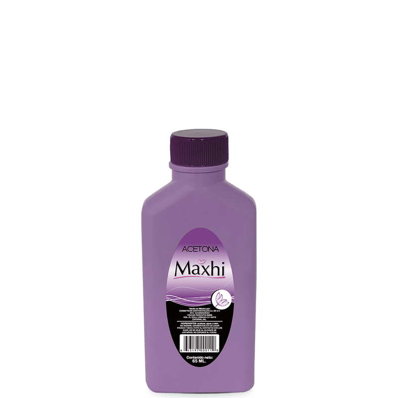 65 ML Acetona Maxhi Tradicional - MAXHI COSMETICOS - Compra Maquillaje y Artículos de Belleza | Belle Queen Cosmetics