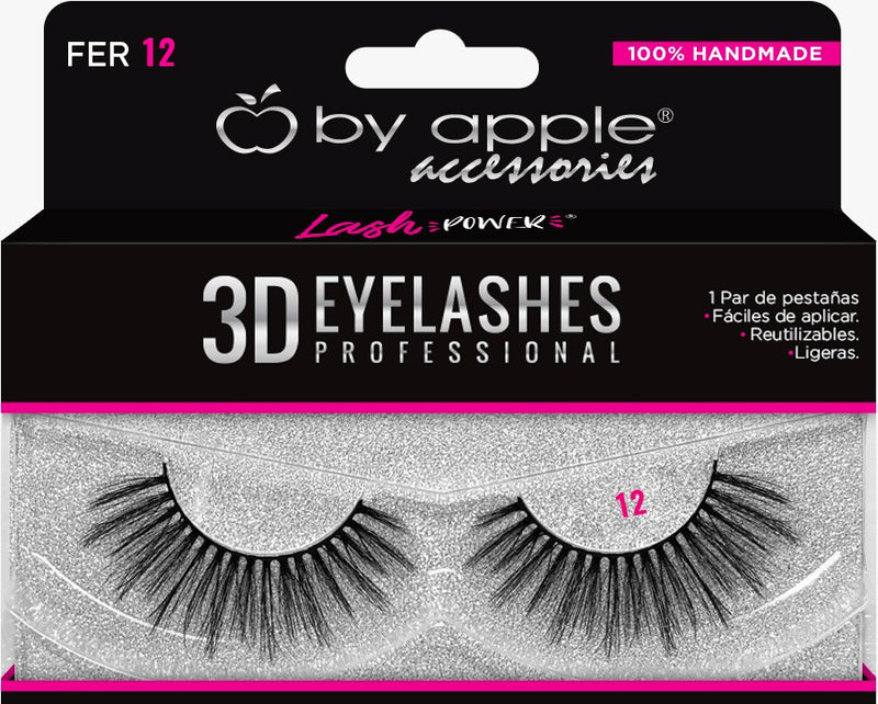 Pestaña Postiza Profesional 3D By Apple # 12 Fer - Compra Maquillaje y Artículos de Belleza | Belle Queen Cosmetics
