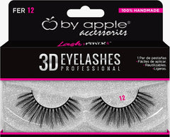 Pestaña Postiza Profesional 3D By Apple # 12 Fer - Compra Maquillaje y Artículos de Belleza | Belle Queen Cosmetics