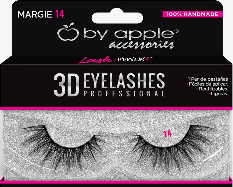 Pestaña Postiza Profesional 3D By Apple # 14 Margie. - Compra Maquillaje y Artículos de Belleza | Belle Queen Cosmetics