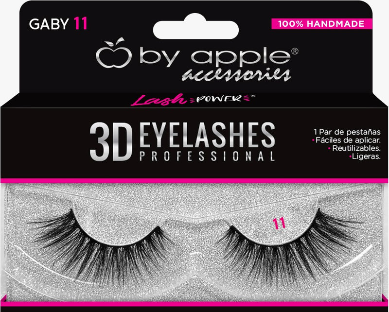 Pestaña Postiza Profesional 3D By Apple # 11 Gaby - Compra Maquillaje y Artículos de Belleza | Belle Queen Cosmetics
